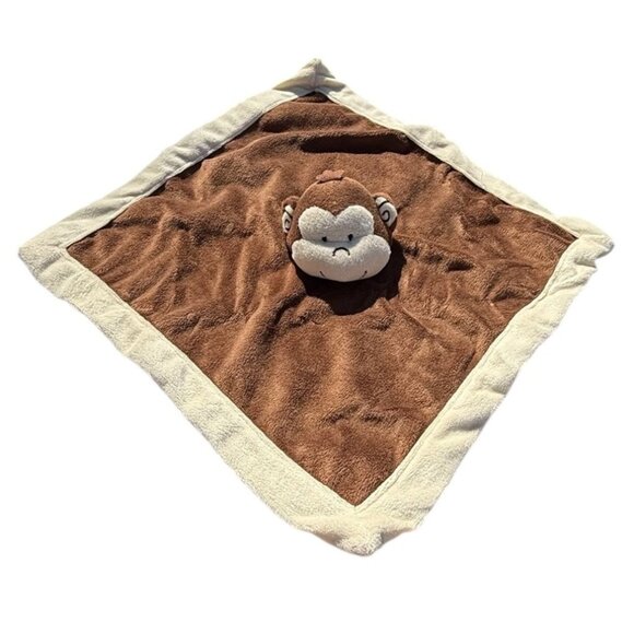Tiddliwinks Monkey Brown Lovey Blanket Plush Stuffed Security Support Pet Toy - Picture 1 of 13